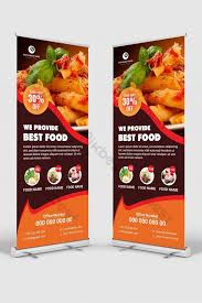 Restaurant Roll Up Banner Template Ai Free Download Pikbest Di 2020 Makanan
