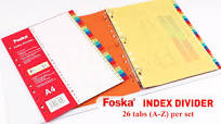 Alphabet Binder Dividers Colorful A-Z Plastic Paper File Folder Divider A4  Size Ring Binder Divider Tab Index with 0.14mm Sheets