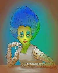 Maybe you would like to learn more about one of these? Bride Of Frankenstein Cartoon Paint By Number Numpaint Paint By Numbers