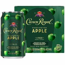 Served over ice.a little sweet, . Crown Royal Washington Apple 4 Pack 12oz Cans