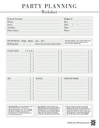 You'll need to stick these in a folder or a binder with sheet protectors to really keep organized 🙂. Party Planning Worksheet Whitney English Event Planning Worksheet Party Planning Checklist Party Planner Template