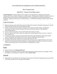 An important part of writing sample writing a job description for a new vacancy in your company? Customer Service Representative Job Description