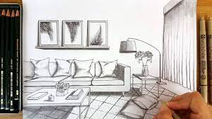 Learn how to draw whatever you see or imagine in perspective. Interior Design Of A Living Room In One Point Perspective Novocom Top