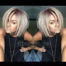 Dusty Rose Roots Thin Hair Haircuts Bobs For Thin Hair Short Blonde Hair