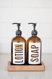 Handmade Wood Tray Maple Wood Tray Soap Dispenser Glass Soap Dispenser