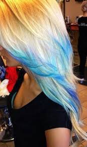 Pin By Kayla Tucker On Hair Color Wishes Blue Tips Hair Hair Styles Colored Hair Tips