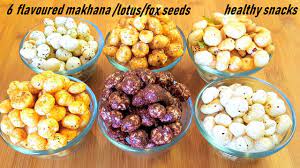 6 Makhana Snack Recipes How To Roast Phool Makhana Fox Nuts Lotus Seeds Flavored Makhana Youtube Snacks Dry Snacks Healthy Homemade Snacks