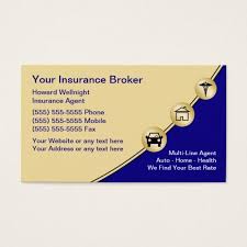 Insurance Broker Business Cards Zazzle Com In 2020 Insurance Broker Visiting Card Format Business Cards