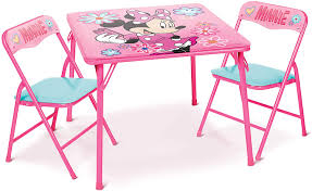 So get a set that will make your children feel comfortable while coloring, crafting, and playing. Buy Minnie Mouse Activity Table Sets Folding Childrens Table Chair Set Includes 2 Kid Chairs With Non Skid Rubber Feet Padded Seats Sturdy Metal Construction Online In Turkey B07kxqjc4c