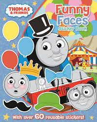 Thomas the tank engine face. Thomas The Tank Engine Funny Faces Sticker Book Thomas Friends Farshore Amazon De Bucher