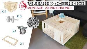 La table basse relevable est la dernière. Le Fameuse Table Basse X4 Caisses En Bois Par Simply A Box Youtube