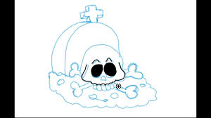 Lets Draw Happy Halloween 2014 Grabstein Totenkopf Skull Schadel Einfach Zeichnen Easy Youtube