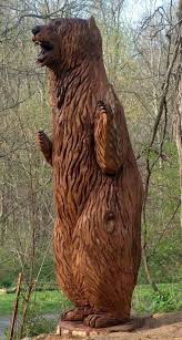Dayle Lewis Chainsaw Art Bear Carving Wood Carving Art Wood Sculpture