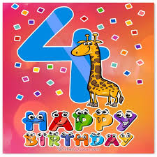 Birthday Card For 4 Year Old Boy Happy 4th Birthday Wishes For 4 Year Old Boy Or Girl 4 Year Old Boy Birthday Happy 4th Birthday Birthday Wishes Boy