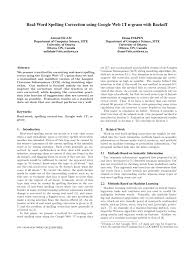 Pdf Real Word Spelling Correction Using Google Web 1t N Gram With Backoff