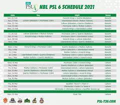 Looking for psl live streaming 2021 and psl schedule? Psl 2021 Schedule Fixtures Schedule Player Squads Teams All You Need To Know