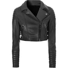 Black Leather Crop Biker Jacket Black Faux Leather Jacket Black Biker Jacket Cropped Biker Jacket
