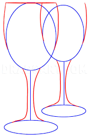 How to draw a bottle of wine step by step? How To Draw Wine Glasses Step By Step Drawing Guide By Dawn Dragoart Com