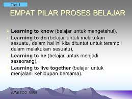 Untuk itu unesco memberi koridor pendidikan dalam 4 pilar yakni : Empat Pilar Proses Belajar Ppt Download