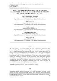 Kane yang beraksi bersama eriksen di tottenham hotspur, berkata: Pdf Analyzing Errors In Thesis Writing Should Grammar Be An Issue In English Academic Writing For Students Of English College