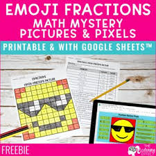 Fractions Math Mystery Picture And Pixel Art Google Sheets Free Math Mystery Picture Math Fractions Fractions