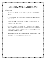 Customary Units Capacity War Page 001 Jpg 1 236 1 600 Pixels Unit Of Capacity Math Measurement Teaching Math