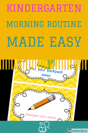 chevron morning routine schedule with pictures editable