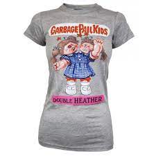 2021 topps garbage pail kids food fight exclusive factory sealed refrigerator tin with 83 cards including (3) celebrity chefs stickers! Junk Food Ladies Double Heather Garbage Pail Kids T Shirt Heather Grey Junk Food From Honcho Sfx Uk