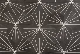 Black And White Lily Pad Tiles 