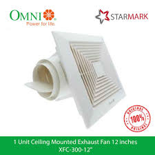 This is the most common type of bathroom fan and is best for removing hot, damp air as it rises. Omni Ceiling Mounted Exhaust Fan 12 Inches Inch Xfc 300 12 Xfc300 12 Xfc 300 12 Genuine And Original Lazada Ph