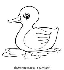 Usually, this kind of animals is kept as a pet. Cartoon Cute Duck Coloring Page Vector Stock Vector Royalty Free 683746507