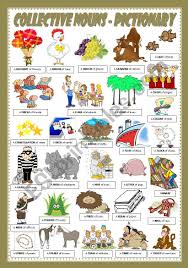 collective nouns pictionary esl worksheet by mariaolimpia