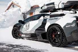 Besides skiing jon also has a huge interest for cars. Lamborghini Murcielago Black Snow De Jon Olsson