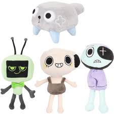 HXLAI 2024 Dandys World Plush Set, 4 Pcs Pebble Vee Shelly Astro Plushies  Toy for Fans