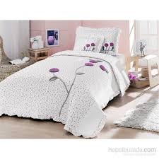 Lidya Home Tek Kisilik Aplikeli Ege Yatak Ortusu Fiyati