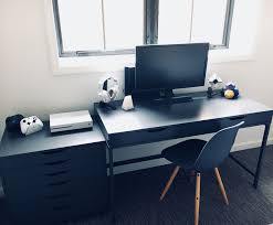 Setup Complete Ikeadesk Alexdrawers Xboxone Ps4 Astrogaming Benqgamingmonitor Scufgaming Destiny Des Home Office Setup Room Setup Gaming Setup Ps4