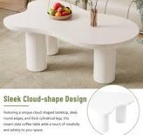 Amazon.com: LUMISOL Mesa de centro estilo crema con 3 patas ...