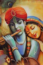 The Divine Radha Krishna 3 Art 3319 31304 Handpainted Art Painting 24in X 36in Krishna Art Krishna Painting Radha Krishna Art Most radha krishna paintings also depict lord krishna in blue. krishna painting radha krishna art
