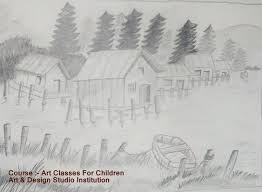 Landscape Drawing Landscape Painting Drawing For Kids Landscape Drawings Landscape Paintings