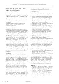 Sports in malaysia are an important part of malaysian culture. Pdf Workshop Elite Sport Organisation And Management For World Class Performance Why Hasn T Malaysia Won A Gold Medal At The Olympics