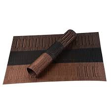 Buy bamboo bathroom accessory sets and get the best deals at the lowest prices on ebay! Set Of 4 Pvc Bamboo Plastic Placemats For Dining Table Runner Linens Place Mat In Kitchen Accessories Cup Wine Mat Shopperclubusa