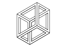 Ein haus zu zeichnen bedeutet immer auch, sich mit der potentiellen zukunft zu beschäftigen. Vorlagen Unmogliche Figuren Optische Tauschungen Illusionen