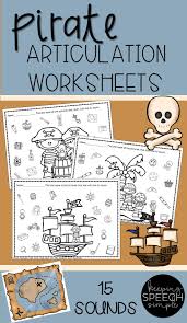 Looking For Some Fun Pirate Themed No Prep Articulation Worksheets That Are Pictured Supported Articulation Worksheets Speech Therapy Articulation Activities