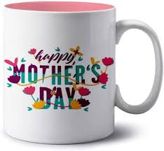 Mismatched tea cups and saucers. Crazy Corner Happy Mother S Day Quote With Flowers Printed Pink Coffee Cup Birthday Gift For