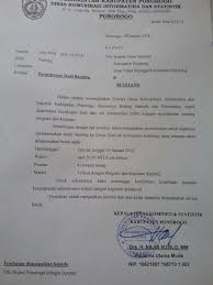 Surat Permohonan Studi Banding Dari Dinas Kominfo Dan Statistik Kabupaten Ponorogo