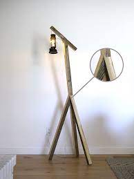 Diy tripod lamp ~ this tripod lamp is right on trend! Diy Floor Lamps 15 Simple Ideas That Will Brighten Your Home