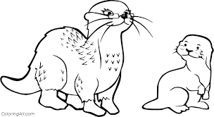 Otter coloring pages by elitecolorpage. Otter Coloring Pages Coloringall