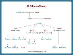 12 Tribes Of Israel Chart Jacob S 12 Sons Patriarchs
