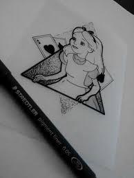 Alice In Wonderland Black And White Tattoos Alice In Wonderland Tattoo Design By Mauricio Hernandez Wonderland Tattoo Alice And Wonderland Tattoos Disney Tattoos