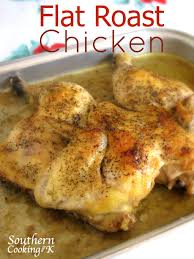 Moisten chicken with water and shake off excess. Quick Flat Roast Chicken